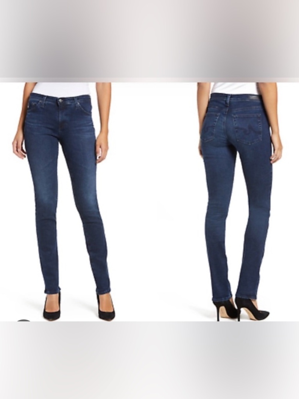 AG ADRIANO GOLDSCHMIED THE HARPER Essential straight Dark Blue jeans NWT 25